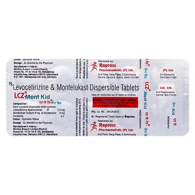 LCZ MONT KID Dispersible Tablet 10's - Allergies-Ant