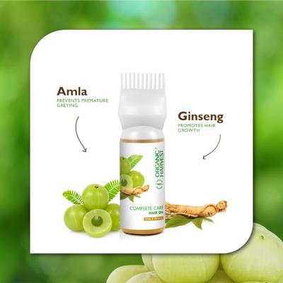 Organic Harvest Organic Amla Oil with Ginseng 150 ml - Hair Oils