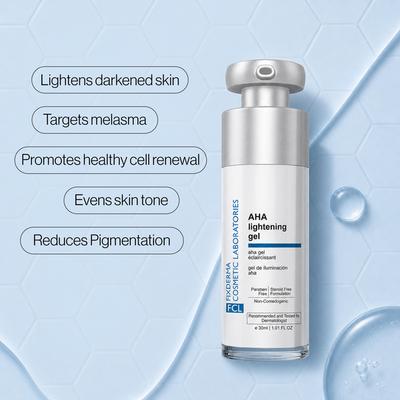 Fixderma FCL AHA LIGHTENING GEL Serum for Skin Brightening, AHA Serum for Men & Women (30 ml) - Face Gels