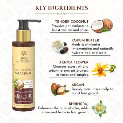 Khadi Essentials Tender Narikela & Kokum Hair Rinser - With Pure Arnica, Turmeric & Thyme Extracts 200 ml - Shampoos