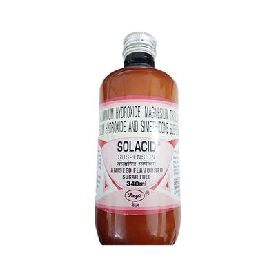 SOLACID Sugar Free Aniseed Flavoured Suspension 340ml - Ulcer/Reflux/Flatulence-Aaa