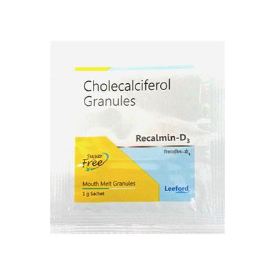RECALMIN D3 Sugar Free Sachet 1gm - Supplements-Vit