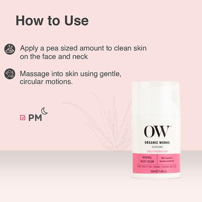 Organic Works Renewal Night Cream 50 ml - Night Cream