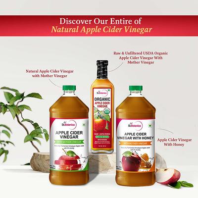 St.Botanica USDA Organic Apple Cider Vinegar With The Mother - Raw, Unfiltered, UnPasteurized - Apple Cider Vinegars