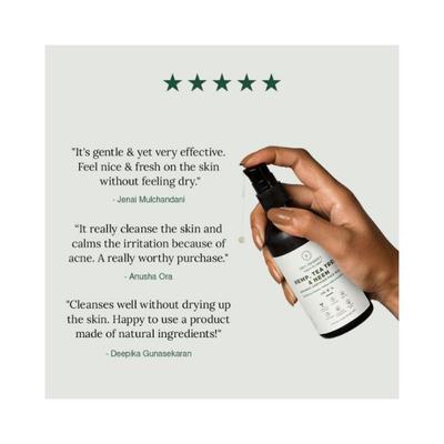 Juicy Chemistry Hemp, Tea Tree & Neem-Organic Face Wash for Acne Prone & Oily Skin 100ml - Face Wash & Cleansers