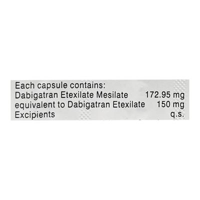 Dabistar 150mg Capsule 10'S - Blood Clot-Ant