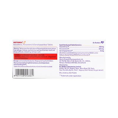 KETOROL SP Tablet 10's - Pain relief-Nsa