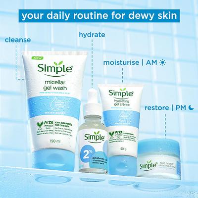 Simple Water Boost Micellar Facial Wash 150 ml - Face Wash & Cleansers