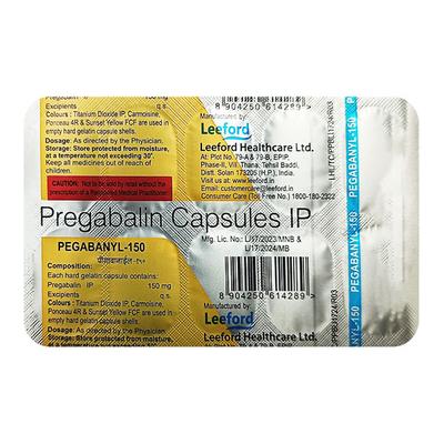 PEGABANYL 150 Capsule 10's - Neuropathic Pain-Dru