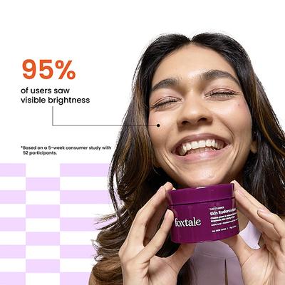 Foxtale The Stunner Skin Radiance Mask Cleans Pores & Reduces Blackheads Improve Skin Clarity & Tone 75gm - Masks & Peels