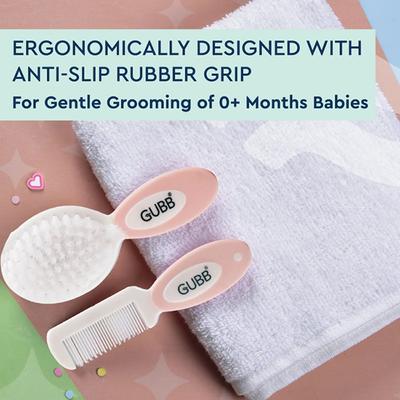 Gubb Baby Comb & Brush Set (Girls), Easy- To- Use Gentel On Scalp 1's - Hair Brushes