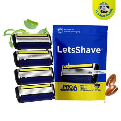 LetsShave Pro 6 Advanced Razor Blades - Men 4's - Razors & Cartridges