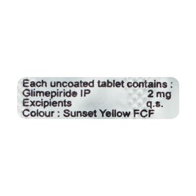 Glimestar 2mg Tablet 10'S - Diabetes-Ant