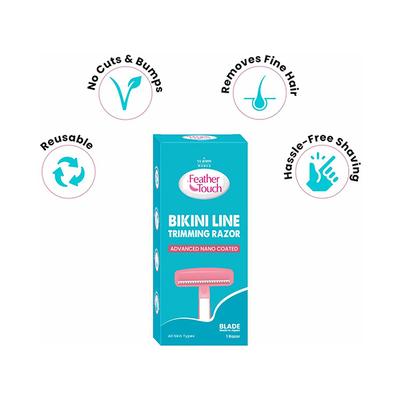 Vi-John Women Feather Touch Bikini Line Trimming Razor 1's - Hair Removal Cream