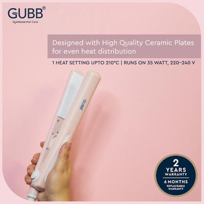 GUBB Hair Straightener with Ceramic Coated Plates - (GB-650) Pink 1's - Straighteners