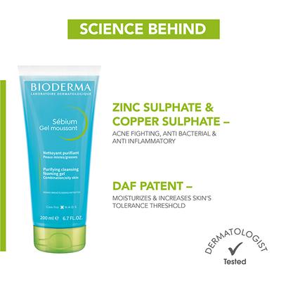Bioderma Sebium Gel Moussant Tube 200 ml - Face Wash & Cleansers