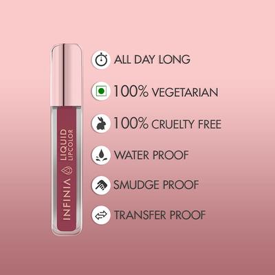 Infinia Liquid Lip Color Liquid Lipstick M 73 Long Lasting and Waterproof 5 ml - Liquid Lipsticks