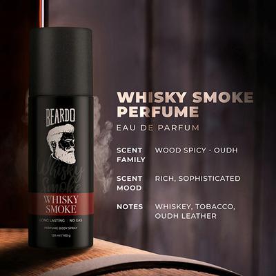 Beardo Whisky Smoke EDP 100ml + Beardo Whisky Smoke Perfume Body Spray 100g (120ml) - Men Perfumes (Edt/Edp)