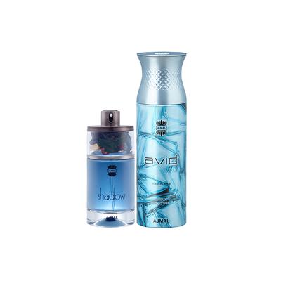 Ajmal Shadow Him EDP Spicy Woody Perfume And Avid Homme Deodorant Aquatic Woody Fragrance 275 ml - Men Perfumes (Edt/Edp)