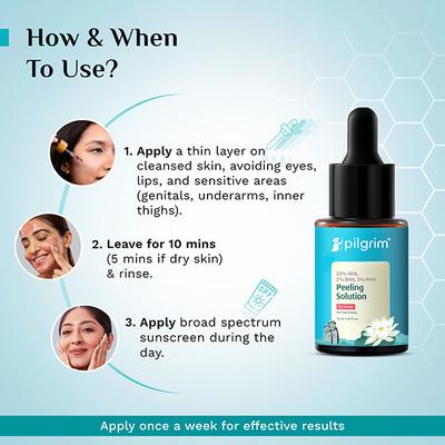 Pilgrim 25% AHA, 2% BHA, 5% PHA Peeling Solution 30 ml - Masks & Peels