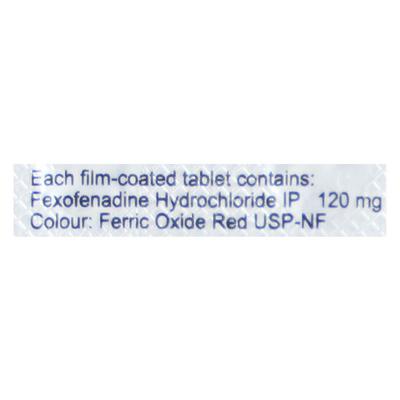 Fexova 120mg Tablet 10'S - Allergies-Ant
