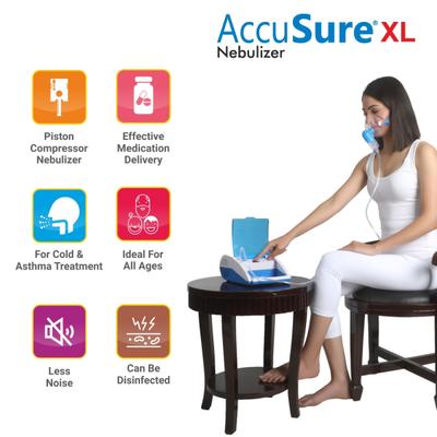 AccuSure Nebulizer (XL) Machine For Adults & Kids 1's - Blood Pressure Monitors