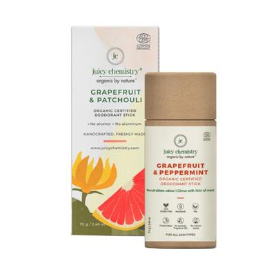 Juicy Chemistry Grapefruit & Patchouli Organic Deodorant Stick -/2.46oz 70.0 gm - Deodorants/Roll-Ons