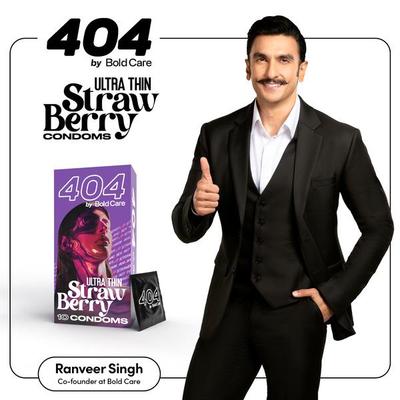 Bold Care 404 by Bold Care Ultra Thin - Strawberry Flavored Condoms (Pack of 3 x 10) - Plain/Flavoured Condoms