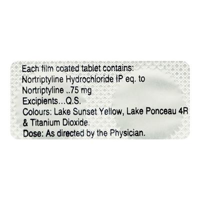 Nortimer 75mg Tablet 10'S - Depression-Ant