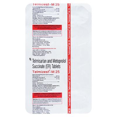 TELMIZEST M 25 Tablet 10's - Hypertension-Ana