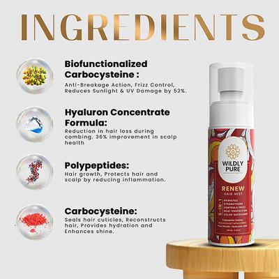 Wildly Pure Renew Hair Mist for Advanced Protection & Restoration 100 ml - Hair Sprays & Mists