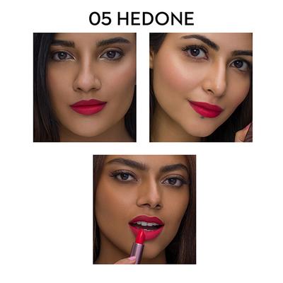 SUGAR Cosmetics Mettle Matte Lipstick - 05 Hedone (Orange toned Red) 3.6 gm - Lipsticks