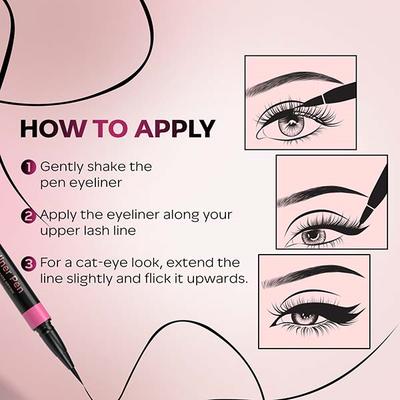 Faces Canada Magneteyes Fresh Eyeliner Pen - Black, All - Day Waterproof & Smudgeproof 1 ml - Eyeliners