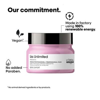 L'Oreal Professionnel Serie Expert Liss Unlimited Mask 250 gm - Conditioners