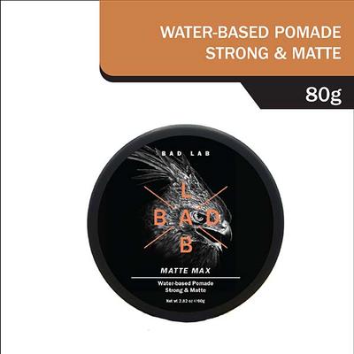 Bad Lab Matte Max Water-based Pomade, Strong & Matte 80 gm - Pomades