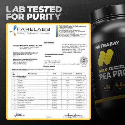 Nutrabay Hydrolyzed Gold Pea Protein - Rich Chocolate Creme 1 kg - Workout Essentials