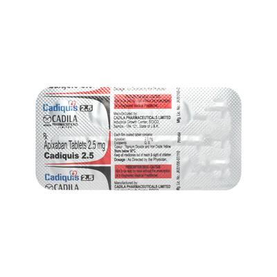 CADIQUIS 2.5 Tablet 10's - Blood Clot-Ant