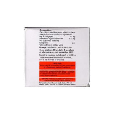 QSITA M SR 50/500 Tablet 10's - Diabetes-Ant