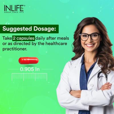 Inlife Magnesium Glycinate 1100 mg Veg Capsule 120's - Calcium And Minerals