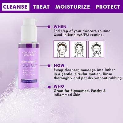 Conscious Chemist Niacinamide, Berry 100ml - Face Wash & Cleansers