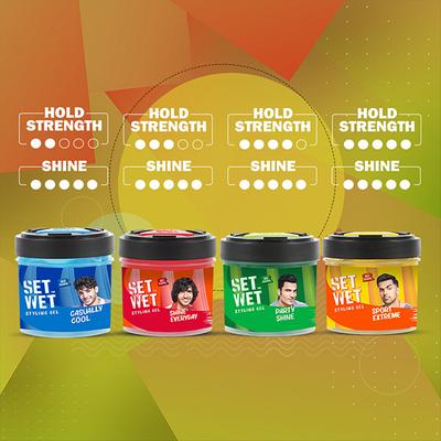 Set Wet Styling Hair Gel for Men - Sport Extreme 250 gm - Hair Gels & Waxes