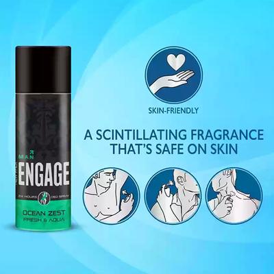 Engage Deo Sprays Ocean Zest 150ml - Men Perfumes (Edt/Edp)