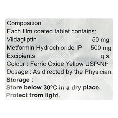 GLIPACURE M 50/500 Tablet 15's - Diabetes-Ant