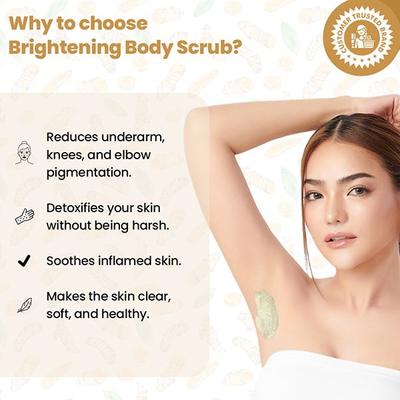 TNW The Natural Wash Brightening Body Scrub with Turmeric Extracts and Mulberry Extracts 50 gm - Scrubs & Exfoliants
