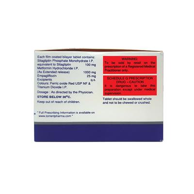 EMPAZIO SM 25+100+1000 Tablet 10's - Diabetes-Ant