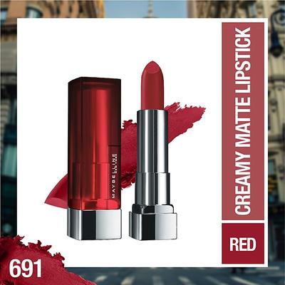 Maybelline New York Color Sensational Creamy Matte Lipstick, 691 Rich Ruby 3.9 gm - Lipsticks