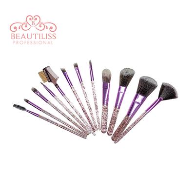 Beautiliss Professional Glitter Dust Makeup Brush with shimmer storage case 12's - Face Brush
