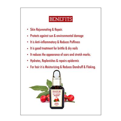 Inatur Ayurveda & Aromatherapy Oil - Rosehip 30 ml - Essential Oils