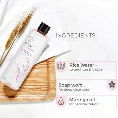 The Face Shop Rice Water Bright Mild Cleansing Water 500 Ml - Face Wash & Cleansers
