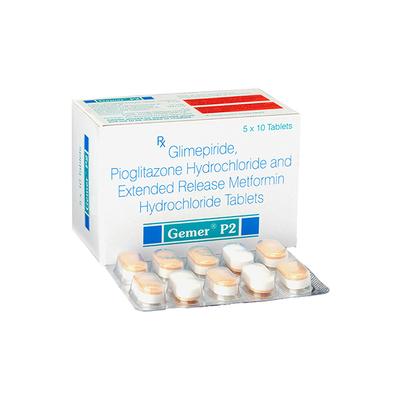 Gemer P 2mg Tablet 10'S - Diabetes-Ant